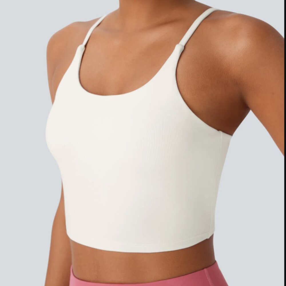 Halara Basic Padded Workout Cropped Low Support Tank Top / M